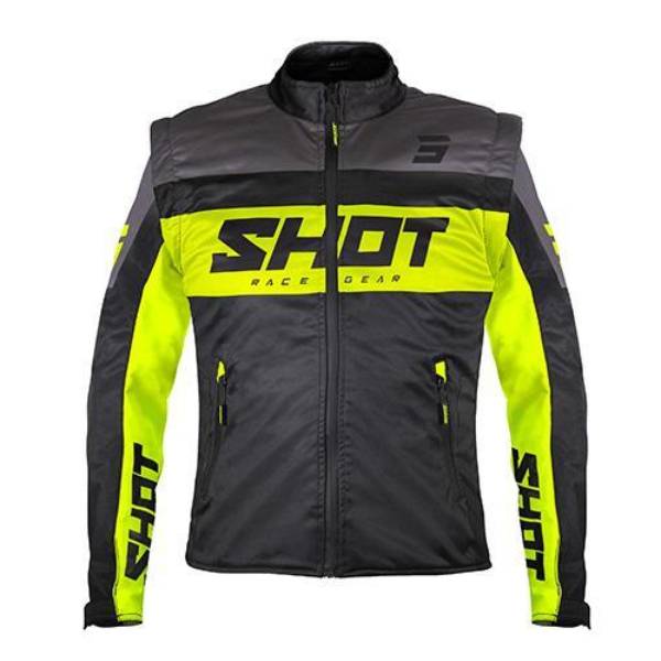 Giacca Cross SHOT Softshell Lite 3.0 Black Neon Yellow