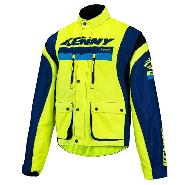 Giacca Cross Kenny Track Black Navy Neon Yellow Jacket