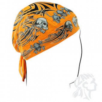 Bandane Zanheadgear Flydanna Orange Tribal Skull Bandane Zanheadgear Flydanna Orange Tribal Skull