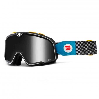 Maschera Moto 100% Barstow Deus 17 Mirror Silver Lens