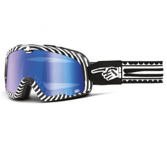 Maschera Moto 100% Barstow Death Spray Blue Lens