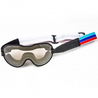 Maschera Moto Ethen Maschera Cafe Racer Azzurra Blu Rossa