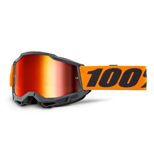 Maschera Cross 100% Accuri 2 Orange - Iridium Red Maschera Cross 100% Accuri 2 Orange - Iridium Red