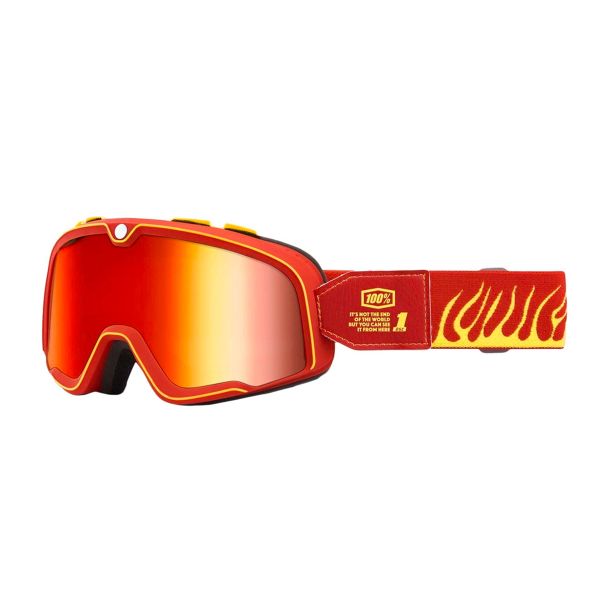 Maschera Moto 100% Barstow Death Spray Iridium Red Maschera Moto 100% Barstow Death Spray Iridium Red