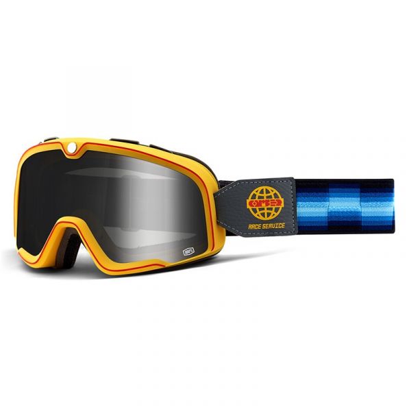 Maschera Moto 100% Barstow Race Service - Visiera Iridium Argento Maschera Moto 100% Barstow Race Service - Visiera Iridium Argento