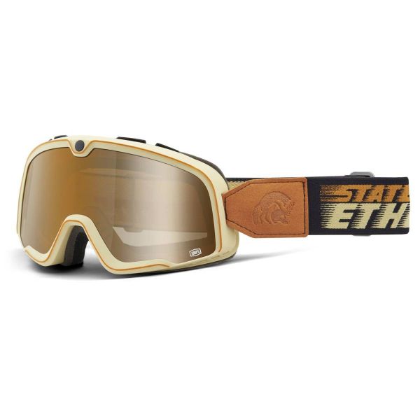 Maschera Moto 100% Barstow State Of Ethnos - Iridium Bronze