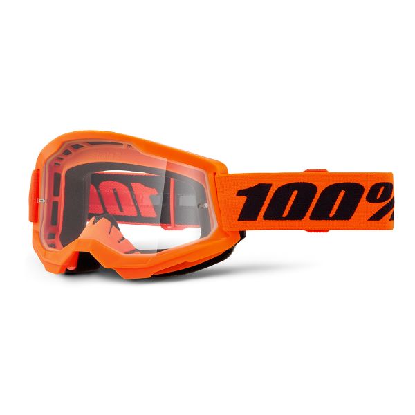 Maschera Cross 100% Strata 2 Orange Neon Maschera Cross 100% Strata 2 Orange Neon