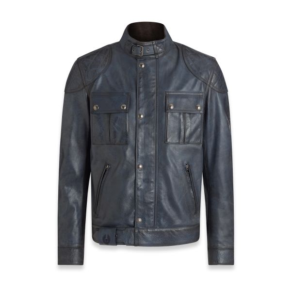 Giacche moto Belstaff Brooklands Leather Insignia Blue