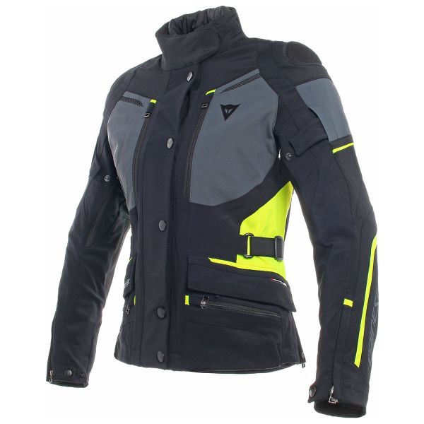 Giacche Moto Lunghe Dainese Carve Master 2 Lady Gore-Tex Black Ebony Fluo Yellow
