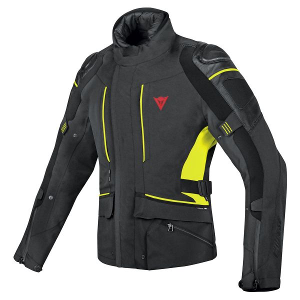 Giacche Moto Lunghe Dainese D-Cyclone Gore-Tex Black Fluo Yellow