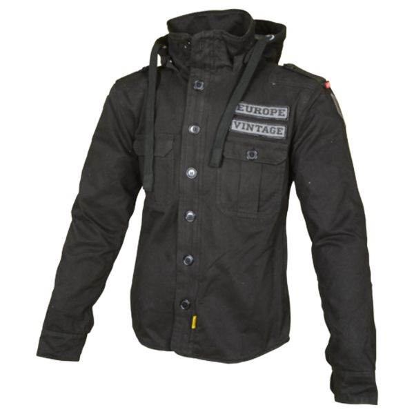 Giacche moto Booster Hoodie Kevlar Army Black