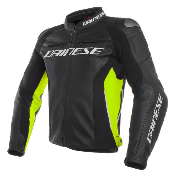 Giacche moto Dainese Racing 3 Black Yellow Fluo