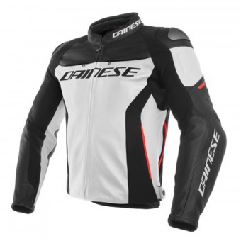 Giacche moto Dainese Racing 3 White Black Red
