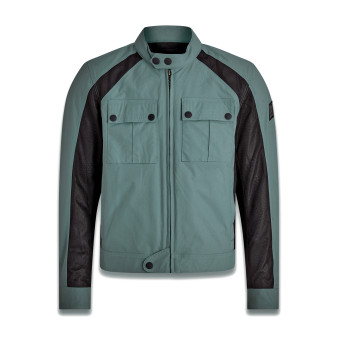 Giacche moto Belstaff Temple Dark Steel Green Giacche moto Belstaff Temple Dark Steel Green