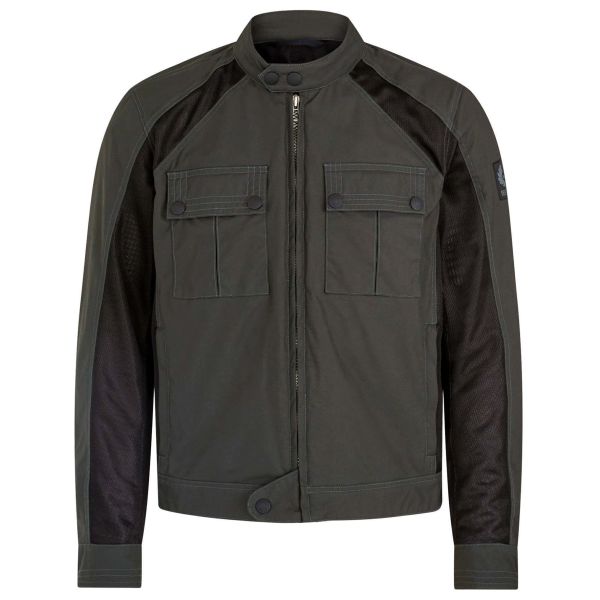 Giacche moto Belstaff Temple Tec Nylon Military Green Giacche moto Belstaff Temple Tec Nylon Military Green