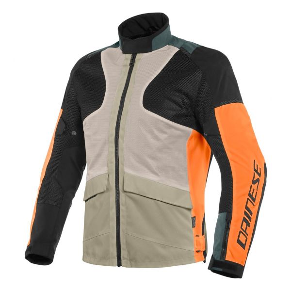 Giacche Moto Lunghe Dainese Air Tourer Frost Grey Flame Orange Black