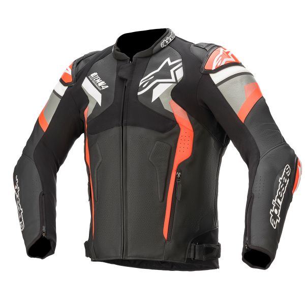 Giacche moto Alpinestars Atem V4 Black Mid Gray Red Fluo