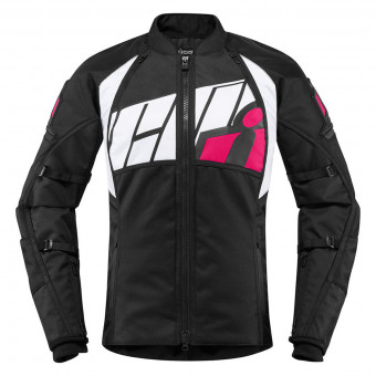 Giacche moto ICON Automag2 Women Black Pink