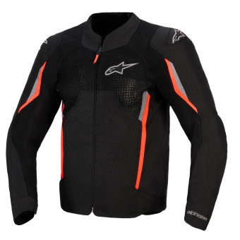 Giacche moto Alpinestars Ast V3 Air Black Dark Gray Red Fluo