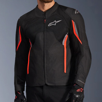 Alpinestars Ast V3 Air Black Dark Gray Red Fluo