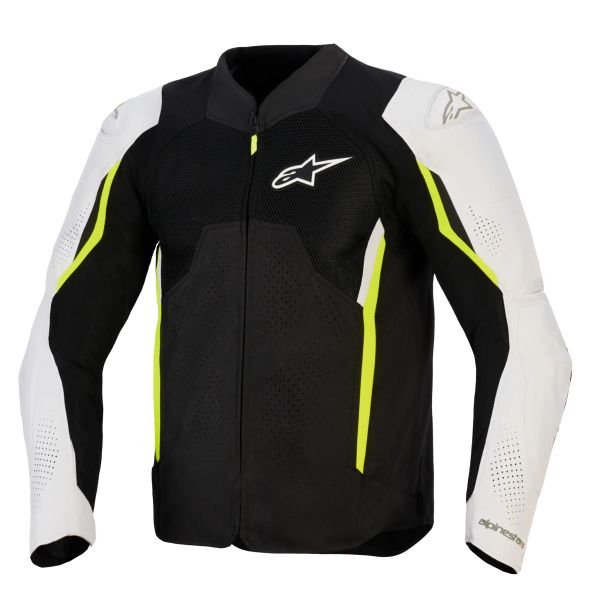 Giacche moto Alpinestars Ast V3 Air Black Silver Yellow Fluo
