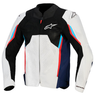 Giacche moto Alpinestars Ast V3 Air Silver Deep Blue Bright Red