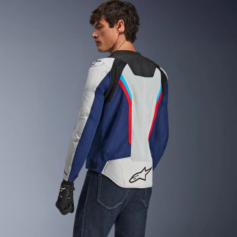 Alpinestars Ast V3 Air Silver Deep Blue Bright Red