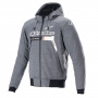 Giacche moto Alpinestars Chrome Ignition Felpa con cappuccio Melange Grigio Scuro Bianco