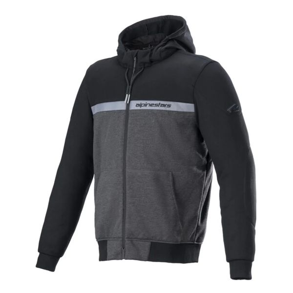 Giacche moto Alpinestars Chrome Street Hoodie Black Melange Black