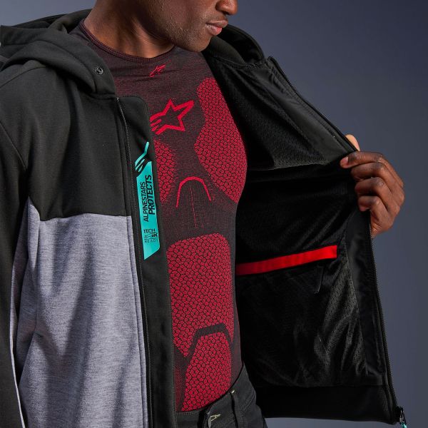 Alpinestars Chrome V2 Sport Sport Nero Grigio Heather Turchese