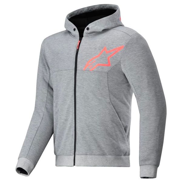 Giacche moto Alpinestars Chrome V2 Sport Sport Grigio Heather Rosso Fluo Giacche moto Alpinestars Chrome V2 Sport Sport Grigio Heather Rosso Fluo