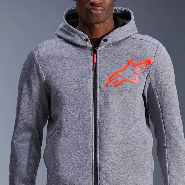 Alpinestars Chrome V2 Sport Sport Grigio Heather Rosso Fluo