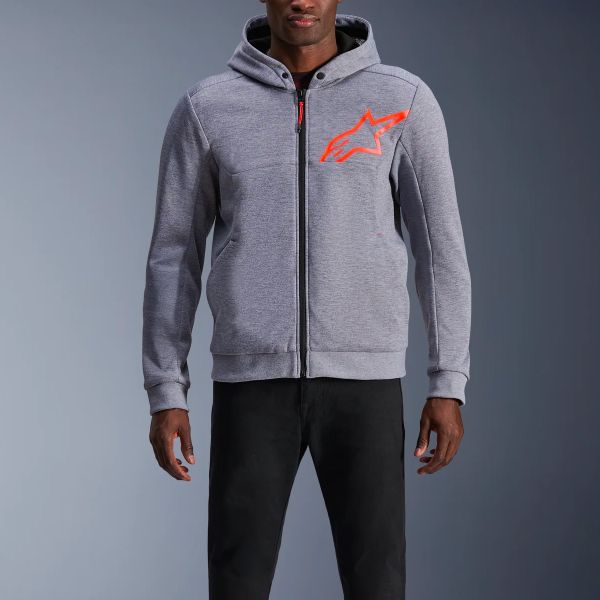 Alpinestars Chrome V2 Sport Sport Grigio Heather Rosso Fluo