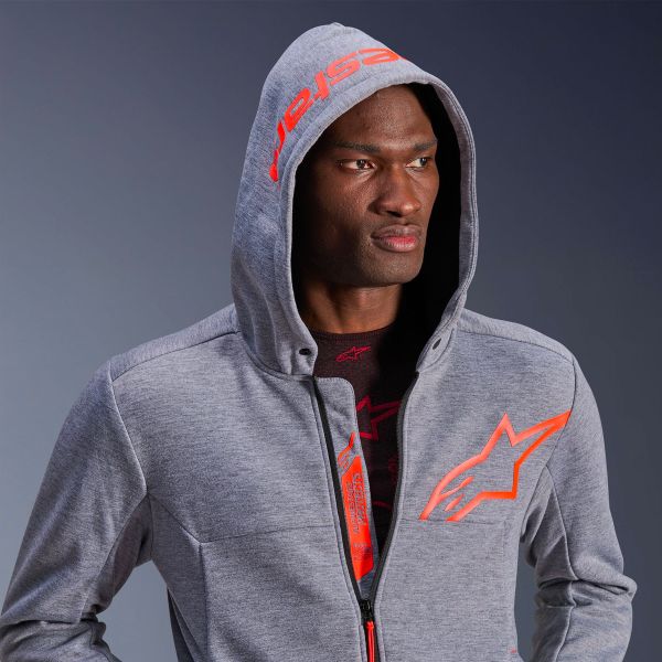 Alpinestars Chrome V2 Sport Sport Grigio Heather Rosso Fluo