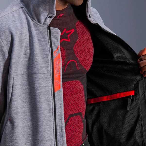 Alpinestars Chrome V2 Sport Sport Grigio Heather Rosso Fluo