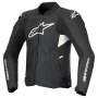 Giacche moto Alpinestars Dusk Airflow Pelle Nero Bianco