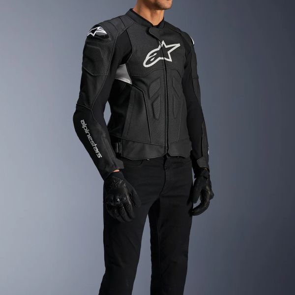 Alpinestars Dusk Airflow Pelle Nero Bianco