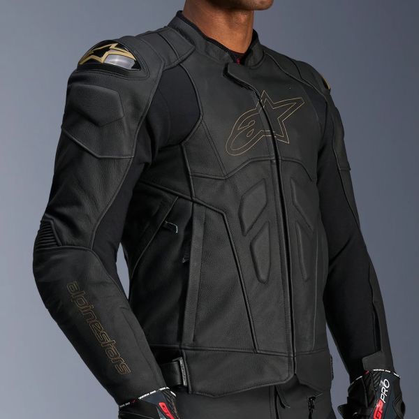 Alpinestars Pelle nera laser crepuscolare