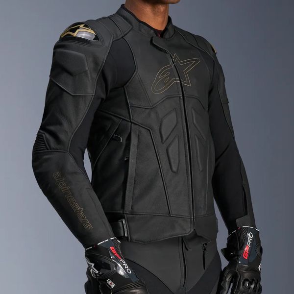 Alpinestars Pelle nera laser crepuscolare