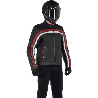 Alpinestars Dyno Leather Black Ruby Red Ecru
