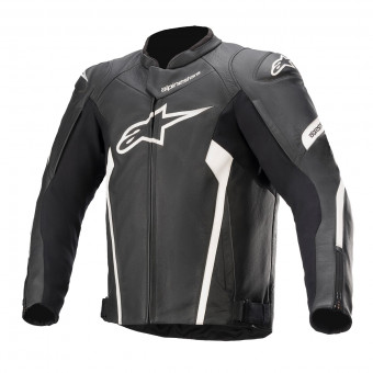 Giacche moto Alpinestars Faster V2 Leather Black White