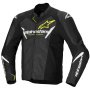 Giacche moto Alpinestars Faster V3 Airflow Black White Yellow Fluo
