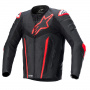 Giacche moto Alpinestars Pelle Fusion Nero Rosso Fluo
