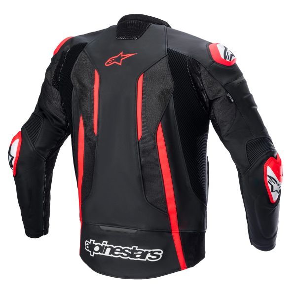 Alpinestars Pelle Fusion Nero Rosso Fluo