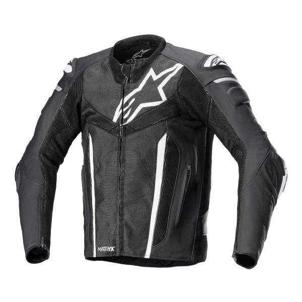 Giacche moto Alpinestars Pelle Fusion Nero Bianco Grigio Metallizzato Giacche moto Alpinestars Pelle Fusion Nero Bianco Grigio Metallizzato