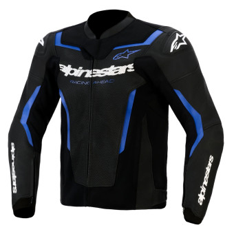Giacche moto Alpinestars GP Force V2 Leather Airflow Black Metallic Blue