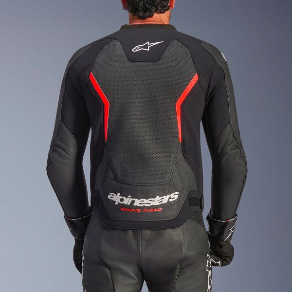 Alpinestars GP Force V2 Leather Airflow Black Red Fluo