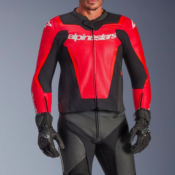 Alpinestars GP Force V2 Leather Airflow Red Fluo
