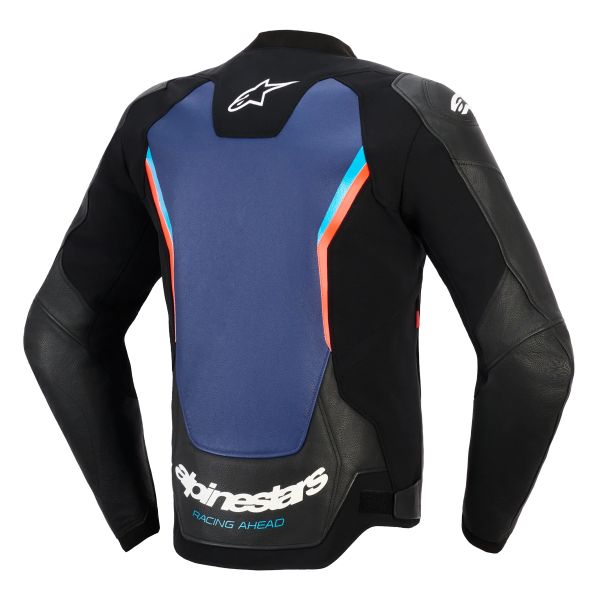 Alpinestars GP Force V2 Leather Black Blue Red Fluo