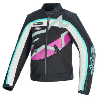 Giacche moto Alpinestars Idles Black Off White Purple